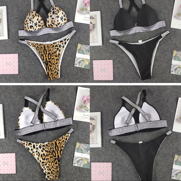 Fashion Animal print/Silver 2pcs Bikini Set - Picture 2 of 6